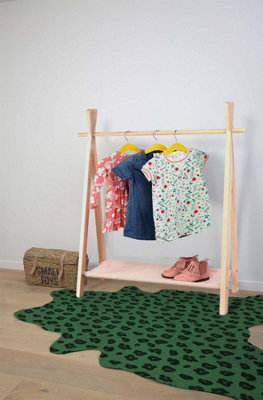 Childrens wooden dressing online up rail