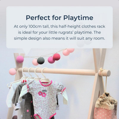 Childrens Clothes Rails Freestanding Hanging Wardrobe Storage Home ...
