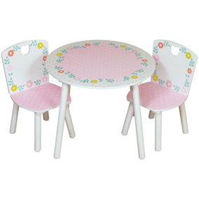 Childrens Country Cottage Table & Chair Set, Preschoolers Study Activity, Kids or Toddlers