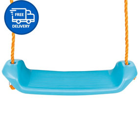 Childrens Garden Swing Seat With Rope by Laeto Summertime Days (Blue) - INCLUDES FREE DELIVERY
