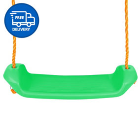 Childrens Garden Swing Seat With Rope by Laeto Summertime Days (Green) - INCLUDES FREE DELIVERY