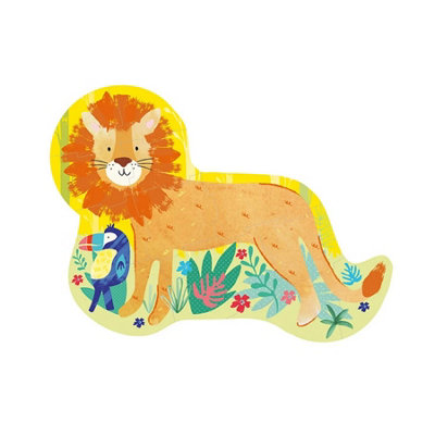 Childrens Jigsaw Puzzle Animals 12 Pieces - Lion