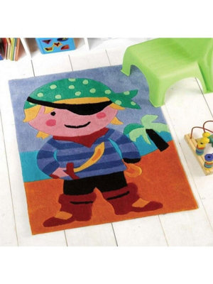 Childrens Pirate Character Floor Rug