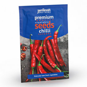 Chilli Cayenne Vegetable Seeds (Approx. 90 seeds) by Jamieson Brothers