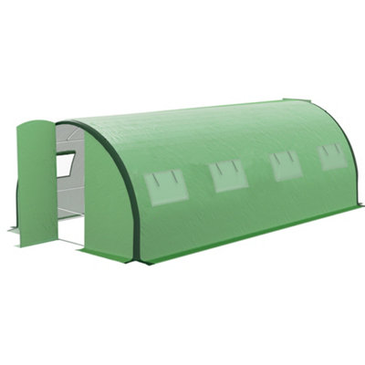 Chilli Polyethylene Upgraded Structure Walk-in Polytunnel Greenhouse, 6 ...