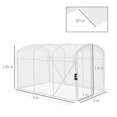 Chilli Polytunnel Greenhouse Walk-in Grow House with UV-resistant PE ...