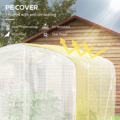 Chilli Polytunnel Greenhouse Walk-in Grow House with UV-resistant PE ...