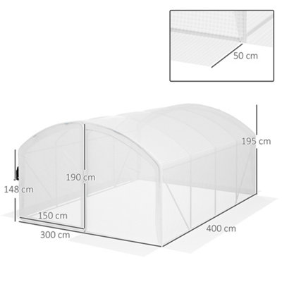 Chilli Polytunnel Greenhouse Walk-in Grow House with UV-resistant PE ...