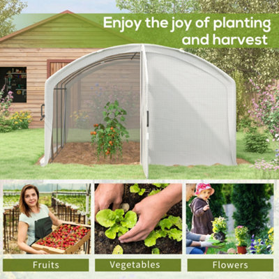 Chilli Polytunnel Greenhouse Walk-in Grow House with UV-resistant PE ...