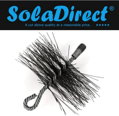 Chimney Brush Head, Stiff Metal Wire Chimney Brush Head, Removes Stubborn Dirt and Debris from Flue and Chimney Walls (Diameter: 1