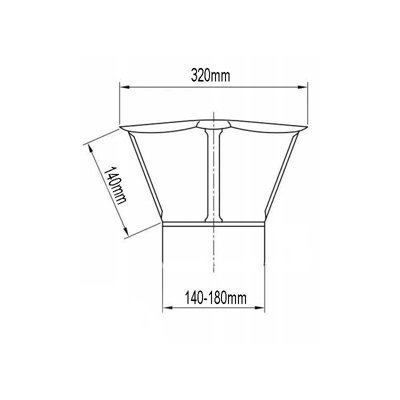 Chimney Cap Rain Pot Cover 140-180mm Adjustable Stainless Steel - 3