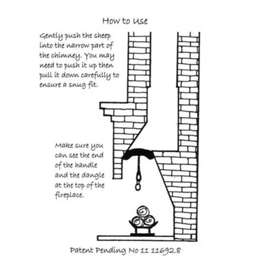 Chimney Draught Excluder 14 x 28 inch by Chimney Sheep - 3