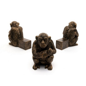 Chimpanzee Plant Pot Feet - Set of 3 - L9.5 x W6.5 x H9 cm