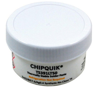 CHIP QUIK Lead-Free Low Temperature Thermally Stable Solder Paste Jar 50g