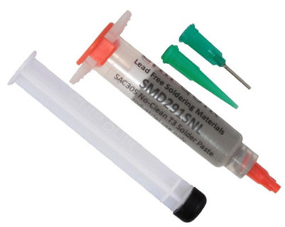CHIP QUIK No-Clean Lead-Free Solder Paste Syringe with Plunger & Tip 5cc