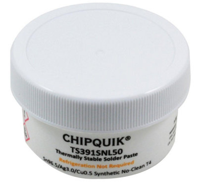 CHIP QUIK No-Clean Lead-Free Thermally Stable Solder Paste Jar T4 Mesh 50g