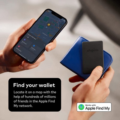 Chipolo CARD Spot Works with the Apple Find My Network Almost black