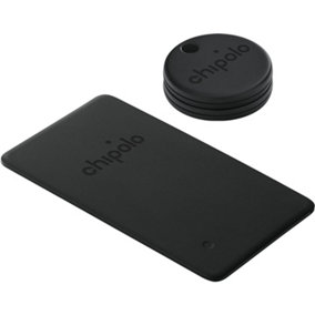 Chipolo Spot BUNDLE (Chipolo ONE Spot and CARD Spot) Works with the Apple Find My Network Almost black