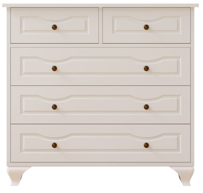 CHLOE 3+2 White Chest Of Drawers