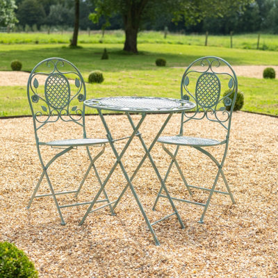 Chloe Bistro Set - 3pc - L60 x W60 x H73 cm - Vintage Green