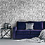 Chloe Crushed Silk Wallpaper In Grey And Silver