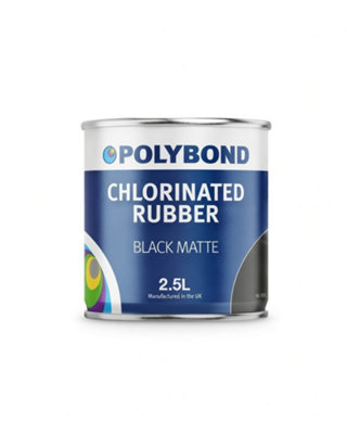 CHLORINATED RUBBER CHEMICAL-RESISTANT COATING - MATTE BLACK 2.5 LITRE