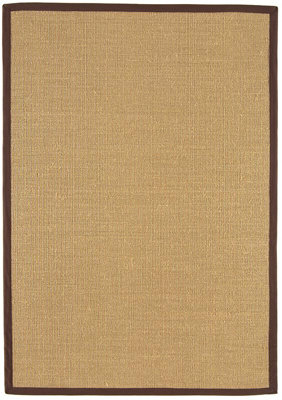 Chocolate Bordered Plain Modern Easy to clean Rug for Dining Room Bed Room and Living Room-160cm X 230cm