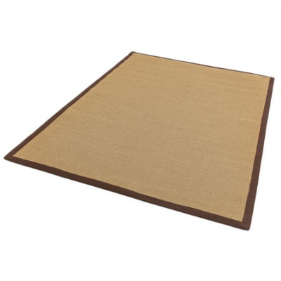 Chocolate Bordered Plain Modern Easy to clean Rug for Dining Room Bed Room and Living Room-200cm X 300cm