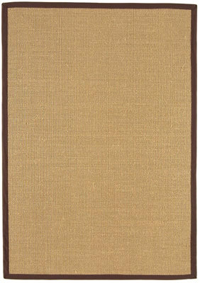 Chocolate Bordered Plain Modern Easy to clean Rug for Dining Room Bed Room and Living Room-68 X 300cm (Runner)