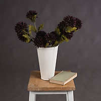 Chocolate Chrysanthemum Artificial Flower - Plastic - L12 x W20 x H45 cm - Brown