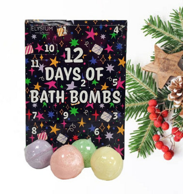 Christmas 12 Days of Bath Bombs Advent Calendar Vanilla Lavender Mint