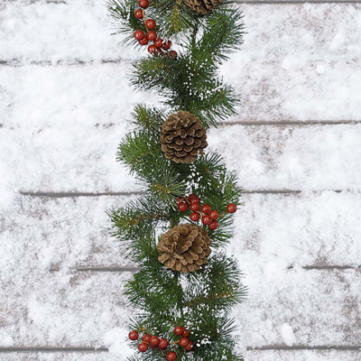 Christmas 2.7M (9ft) Ipswich Garland with Berries & Pinecones Price Comparisons | Compare The Build