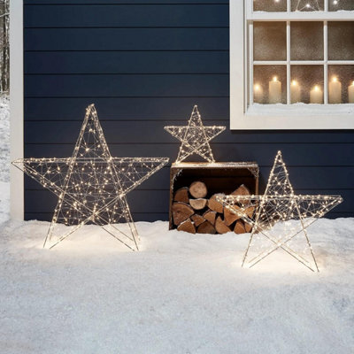 Christmas 3D Star 200 Warm White Light - 3