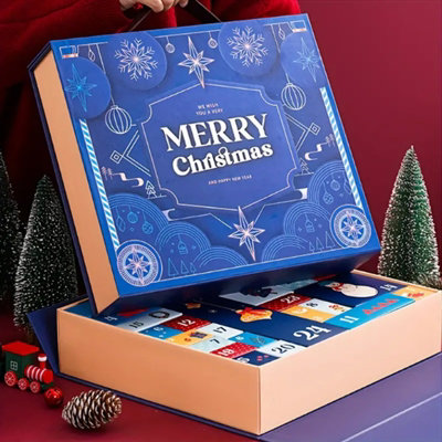 Christmas Advent Box 24pc Fillable Cardboard Drawer Countdown Cardboard ...