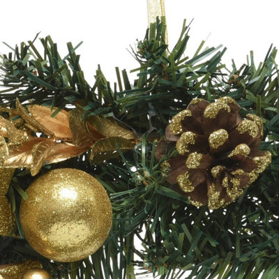 Christmas Artificial Wreath - Gold 30cm - 3