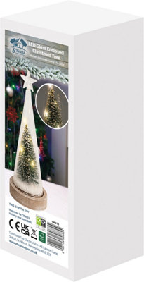 Christmas Battery Powered Light Up Glass Enclosed Christmas Tree Scene Ornament - 3