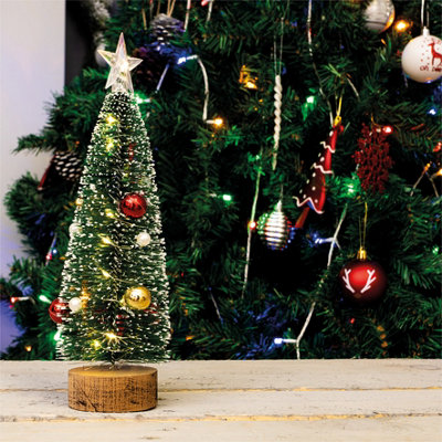 Christmas tree with battery operated deals lights