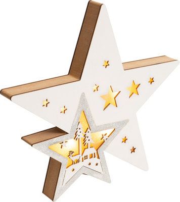 Large wooden light store up star