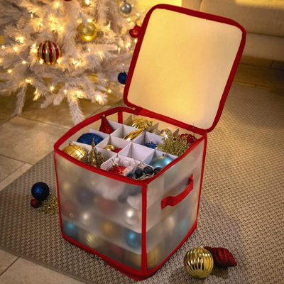 Christmas Bauble Storage Box - 4 Layer Christmas Tree Baubles ...