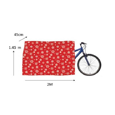 Christmas Bike Bag Wrap Extra Large Sack Bicycle Snowflake 2M x