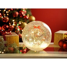 Christmas Bow Crackle Ball - 15cm