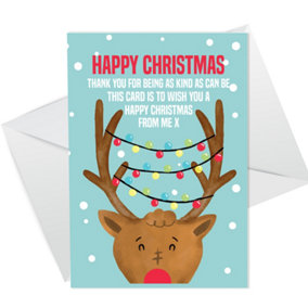 Christmas Card For Teacher Assistant From Child Nursery School