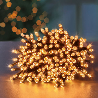 Christmas Cluster Lights 2000 LED Vintage Gold Multi Action 25M