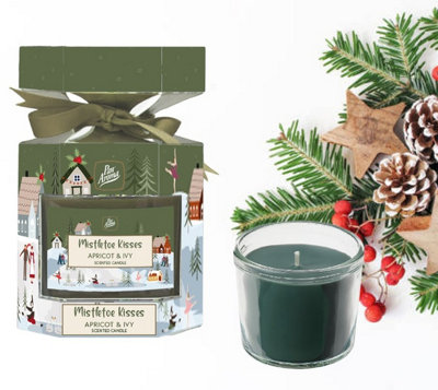 Christmas Cracker Candle Mistletoe Kisses Apricot & Ivy Scented Candle ...