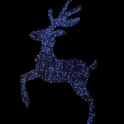 Christmas Decor 1.2M 2D LED Deer with Warm White Twinkle Lights (White
