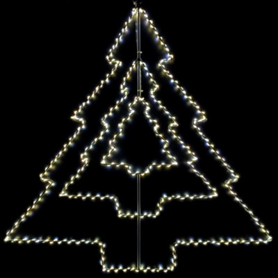 Christmas Decor 60CM Rotatable LED Tree Motif (Warm White) DIY at B&Q