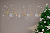 Christmas Decor Snowy Surprise Christmas Wall Sticker Decals Home Decoration