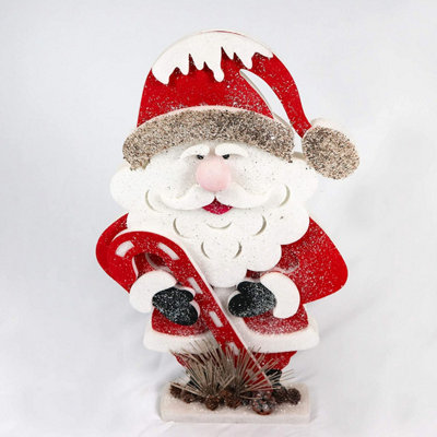 Christmas Decoration 52cm Red Santa Christmas Tabletop Figures Window Holiday Home Xmas Glitter Foam Showpiece Decorations