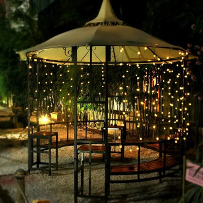 Christmas Decoration Curtain Lights String Xmas Party Window Plug in 12 Star - Warm White