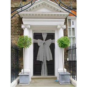 Christmas Decoration Front Door Bow Wedding Traditional 9m To Make Doors Festive Silver